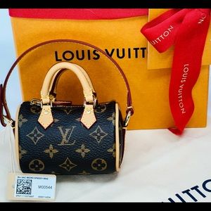 Brown Mono Mini Speedy-B Bag Charm. Brand New LIMITED EDITION Collectors Item